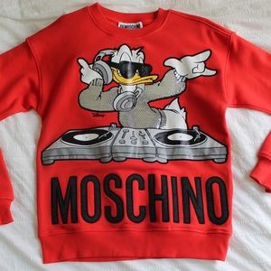 H&M Moschino Red Donald Duck Sweater